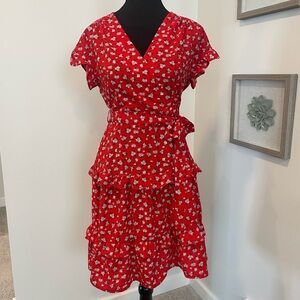 Never Worn! Monteau Floral Faux Wrap Dress